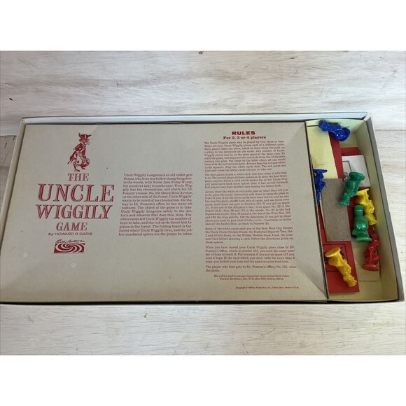 Vintage 1971 Uncle Wiggly Game Parker Brothers Some Missing Pieces - Picture 5 of 8